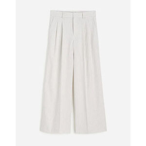 NWT Madewell The Superwide-Leg Trouser in Pinstripe Linen Blend size 10 NU680